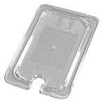 Carlisle 10297U07 Universal 1/4 Size Food Pan Lid - Flat, Notched, Clear