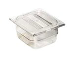 Carlisle 10300-807 Food Storage Container, 1/6 Size, 2-1/2 in D, NSF, Clear