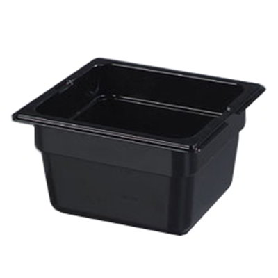 Carlisle 1030103 1/6 Size Food Pan - 4"D, Black
