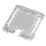Carlisle 10317U07 Universal 1/6 Size Food Pan Lid - Flat, Notched, Clear