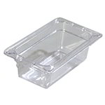 Carlisle 10320-807 Food Storage Container, 1/9 Size, 2-1/2 in D, NSF, Clear