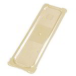 Carlisle 10456U13 Universal Half Size-Long High Heat Food Pan Notched Lid - Amber