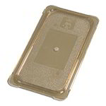 Carlisle 10476U13 Universal 1/3 Size High Heat Food Pan Lid - Flat, Amber