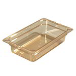 Carlisle 1048013 1/4-Size High Heat Food Pan, 2-1/2-in Deep, NSF, Amber