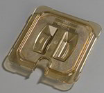 Carlisle 10511U13 Universal 1/6 Size High Heat Food Pan Notched Lid - Amber