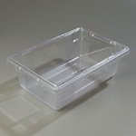 Carlisle 1061107 Half Size StorPlus Food Storage Box, 6-in Deep, Clear