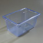 Carlisle 10612C14 Half Size Food Storage Box, 9-in Deep, NSF, Blue