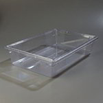 Carlisle 1062107 Full Size Food Storage Box, 6-in Deep, NSF, Clear