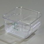 Carlisle 1072007 2-qt Square Food Storage Container - Clear