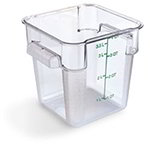 Carlisle 1072107 4-qt Square Food Storage Container - Clear
