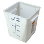 Carlisle 1073502 18-qt Square Storage Container w/ Capacity Marks, NSF, White