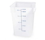 Carlisle 1073602 22-qt Square Food Storage Container - Stackable, White