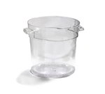 Carlisle 1076407 4-qt Round Storage Container, NSF, Clear