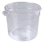 Carlisle 1076507 6-qt Round Storage Container, NSF, Clear