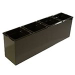 Carlisle 1080603 4-in Deep Condiment Food Station w/ (4) 1/6-Size Pans, Black