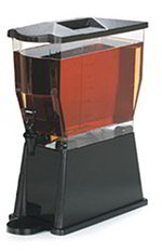 Carlisle 1085203 3-Gallon Economy Beverage Server w/ 1-Base, NSF, Black/Clear