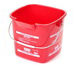 Carlisle 1182805 3-qt Square Sanitizing Pail - Red