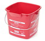 Carlisle 1182905 6-qt Square Sanitizing Pail - Red