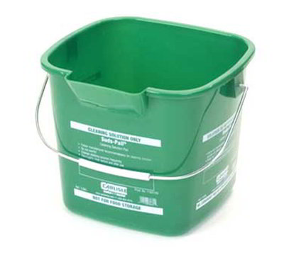 Carlisle 1183109 3-qt Square Cleaning Pail - Green