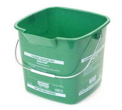 Carlisle 1183209 6-qt Square Cleaning Pail - Green