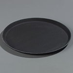 Carlisle 1600GL004 16-in Round Serving Tray, Stain & Odor Resistant, Polypropylene CoPolymer, Black