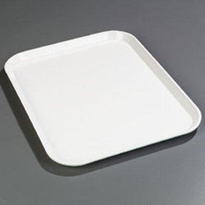 Carlisle 1814FG001 Rectangular Cafeteria Tray - 18x14" Bone White