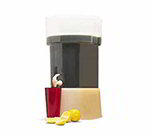 Carlisle 222901 Beverage Dispenser w/Base, 5 Gallon, Clear Bowl/Cover, Brown