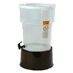 Carlisle 222903 Beverage Dispenser w/Base, 5 Gallon, Clear Bowl/Cover, Black