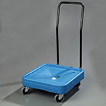 Carlisle C2236H14 Platform Rack Dolly w/ Drain & Handle For Full Size Racks, Blue