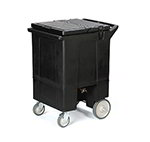 Carlisle IC2250T03 Mobile Ice Caddy w/ 8-in Back Wheels, 125-Lb Capacity, Black