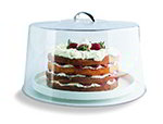 Carlisle 251207 Cake Cover w/ Chrome Handle, 12 x 6.5-in, Clear