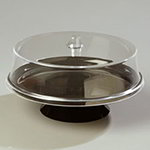 Carlisle 255803 Cake Stand w/ Dome, 2-1/4-in Black Pedestal, 2.5-in Clear Dome