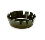 Carlisle 305-803 Round Ash Tray, 4 in, 12 per Pack, Melamine, Black
