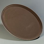 Carlisle 3100GR076 Oval Non-Skid Serving Tray, 23-1/2 x 31-1/2-in, Toffee Tan