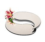 Carlisle SMTD2423 24-in Mirrored Teardrop Display Tray, Acrylic, 2-Piece Set