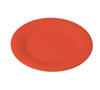 Carlisle 3301052 10-1/2" Sierrus Dinner Plate - Wide Rim, Melamine, Sunset Orange