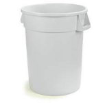 Carlisle 34102002 20-Gallon Round Waste Container, White