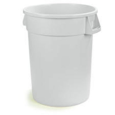 Carlisle 34102002 20-Gallon Round Waste Container, White