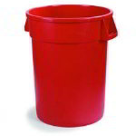 Carlisle 34102005 20-Gallon Round Waste Container, Red