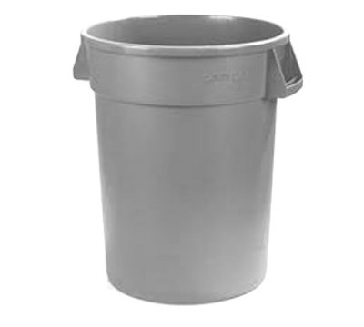 Carlisle 34102023 20-Gallon Round Waste Container, Grey