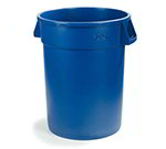 Carlisle 34105514 55-gal Round Waste Container - Handles, Polyethylene, Blue