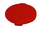 Carlisle 34104505 44 Gallon Bronco Waste Container Lid, Red