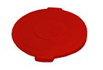 Carlisle 34102105 20-gal Round Waste Container Lid - Polyethylene, Red