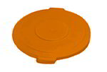 Carlisle 341011-24 10-gal Round Waste Container Lid - Polyethylene, Orange