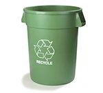 Carlisle 341020REC09 20-gal Round Recycle Waste Container - Polyethylene, Green