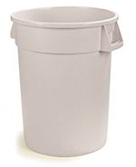 Carlisle 34103202 32-Gallon Round Waste Container, White