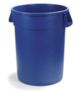 Carlisle 34103214 32-Gallon Round Waste Container, Blue