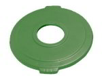 Carlisle 341033REC09 Recycle Container Lid w/ 8-in Hole, for 32-Gallon Container, Green