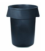 Carlisle 34104423 44-gal Round Waste Container - Handles, Polyethylene, Gray