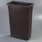 Carlisle 34202369 23-Gallon Trimline Waste Container, Brown